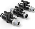 TAILONZ PNEUMATIC 3/8 Inch Tube OD x 3/8 Inch NPT Thread Ball Valve Air Flow Control Valve Push to Connect Fitting BVC-3/8-N3（Pack of 1）