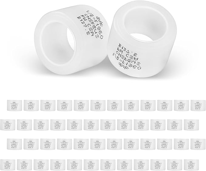(Pack of 50) Seelink 1/2 Inch PEX A Expansion Rings, Expansion Rings and Sleeves for PEX A Pipe and Fitting Connection