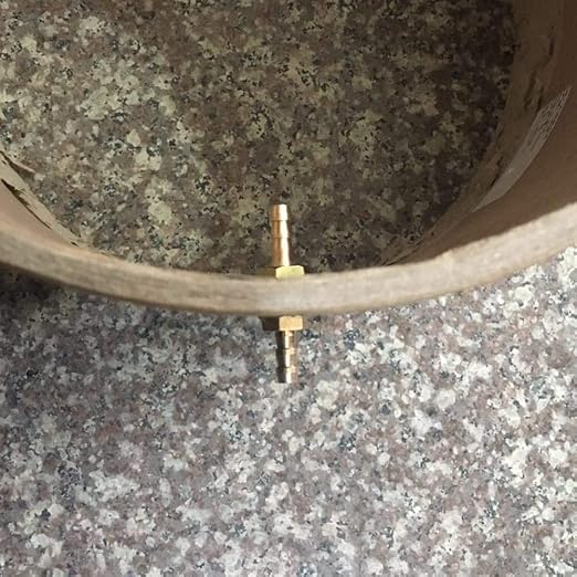 Joywayus 3/16'' Hose Barb Thru-Bulk Head Fuel Hex Union Fitting Intersection/Split Brass Water/Fuel/Air (Pack of 2)