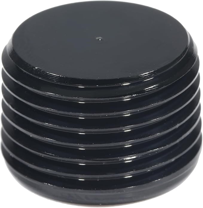 3/8 NPT Male Thread Allen Head Socket Pipe Plug Fitting Aluminum Black（2pcs）