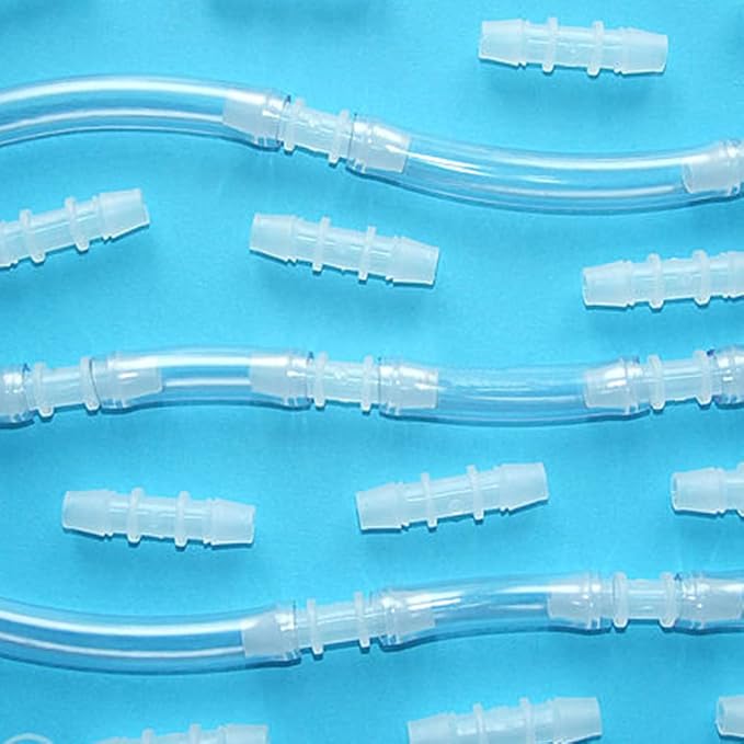 5/16" to 3/16" Hose Barb Reducer Pipe Fittings Adapter, Plastic Joint connector Splicer Mender for Aquarium Household Transport Fuel Gas Liquid Air (Pack of 4 .)