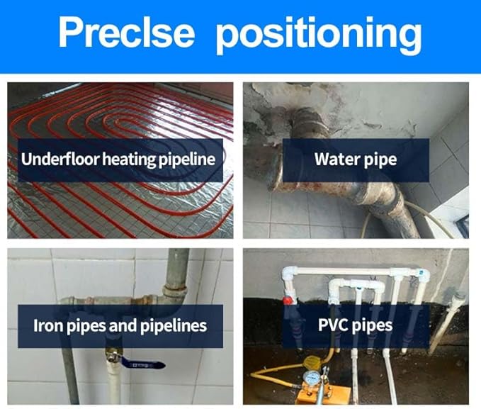 PQWT Indoor Water Leak Detector – 0.5 Meter Underground Water Leak Detectors for Home with High-Precision Sensor and Portable Case