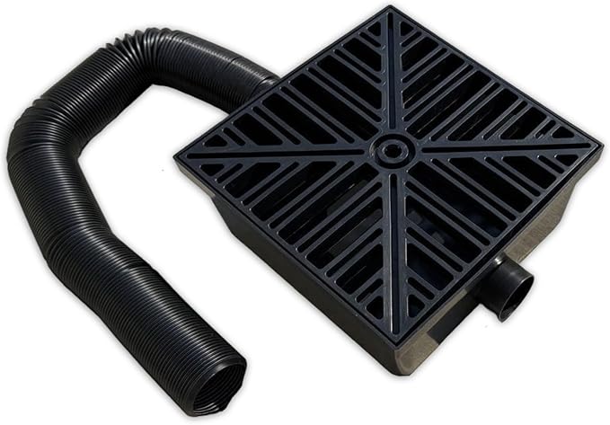 10" x 10" Catch Basin with Flexible Drain Pipe – Outdoor Drainage System - Sandbaggy (10x10, 10, Count)