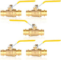 3/4-Inch Copper Press X Press Ball Valve for Copper Tubing,Brass Full Port Water Stop Shut Off Ball Valve,1/4 Turn with EPDM O-ring(Pack of 5)(VALVE243-5Pack)
