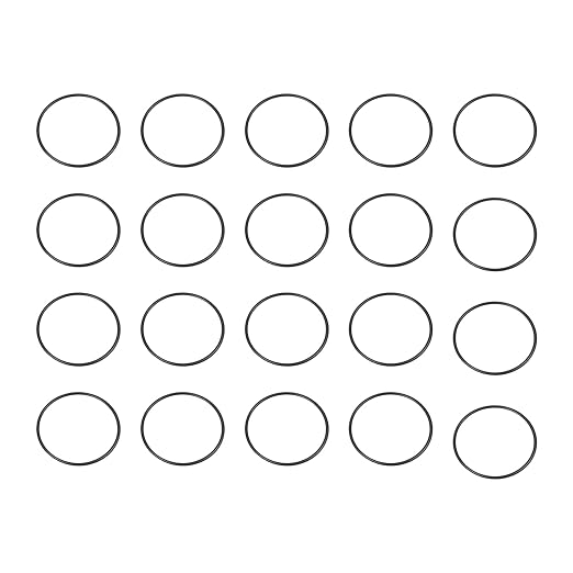HARFINGTON 20pcs Nitrile Rubber O-Rings 24mm OD 22mm ID 1mm Width Metric Buna-N NBR Sealing Gasket Plumbing Sealing Repair O Rings for Car Auto Vehicle Repair Faucet Air Gas