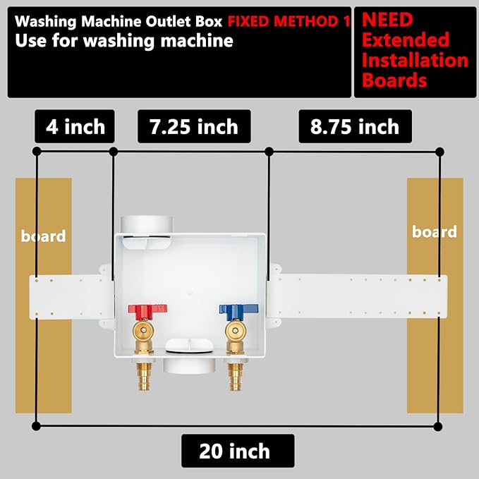 (1 Pack) Lidertik Washing Machine Outlet Box Expansion PEX-A, Inlet 1/2 inch PEX-A F1960 Expansion Barb x Outlet 3/4 inch Male Thread LI-XYJH-530