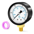 0-50PSI Well Pump Pressure Gauge 2" Dial Size, 1/8" NPT Lower Mount, 3-2-3% Accuracy, for Tube, Water Pump, Gas, Liquid, Pressure Test