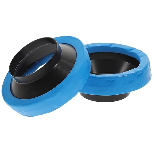 2pcs Toilet Wax Ring Replacement Seal Gasket Kit with Premium Rubber and Toilet Flange Accessory for Home and Office Anti-Aging Bowl Seal
