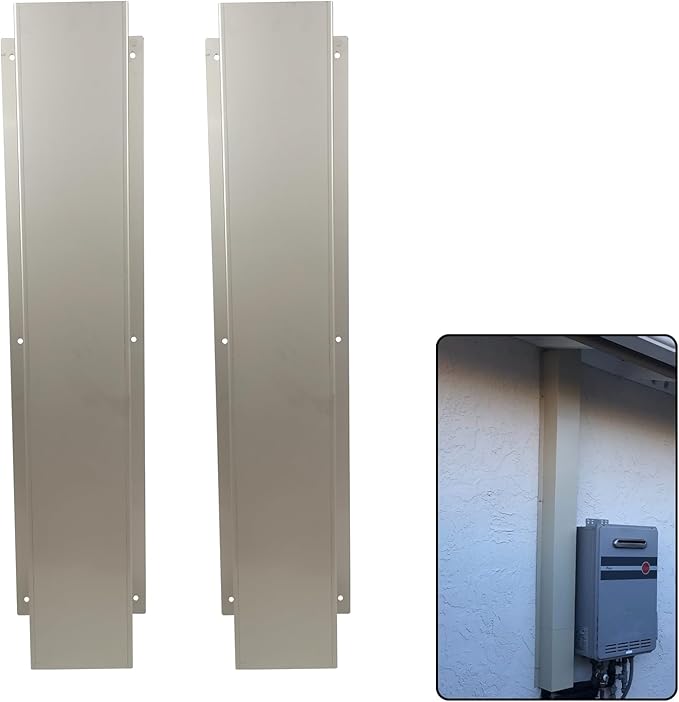 6.2" W x 5.5" H x 78" L Stainless Steel Metal Split Line Set Cover Pipe Wall Sleeve Hide Kit for Outside Mini Split Central Air Conditioner Heat Pump