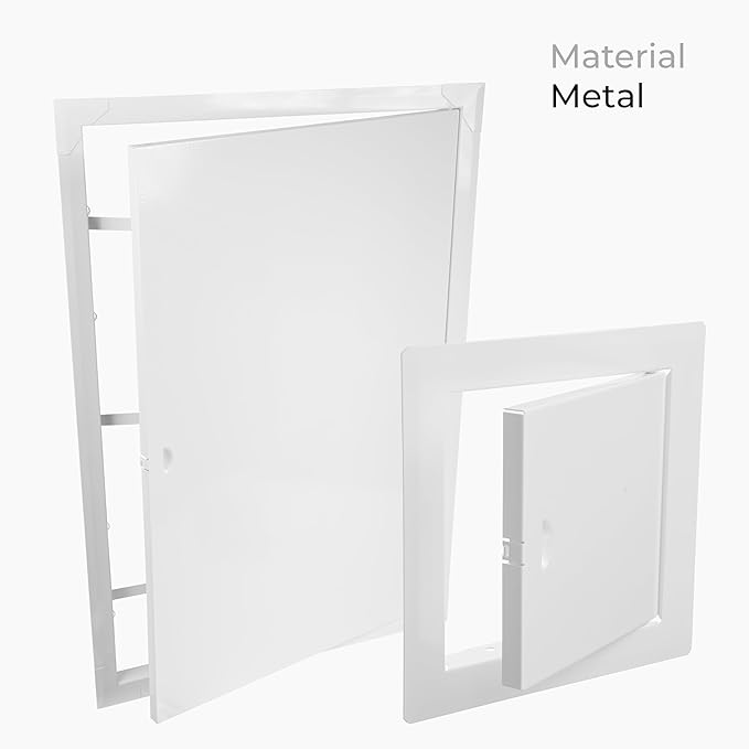 16x24 Inch White Access Panel – Metal Rectangular Wall & Ceiling Access Door for Plumbing Electrical HVAC – Easy Install Indoor Panel for Drywall Home Improvement and Maintenance