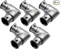 3/4 Inch EMT Conduit Fittings Inside Corner Pull Elbow,5 Pack 90 Degree Metal Conduit Capped Corner Coupling - Silver