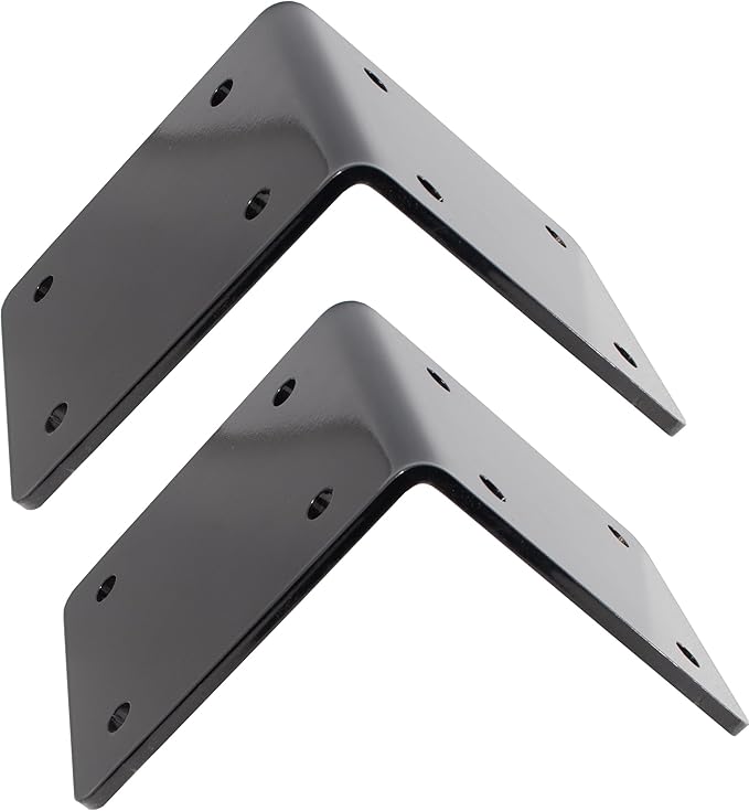 Beam Bracket, 6" X 6" X 5" Heavy Duty Corner Bracket. Fireplace Mantel Brackets Made of Premium Heavy Duty Alloy Steel. Corner Steel. Thickness 1/4"(6mm), Max Load 300lBS