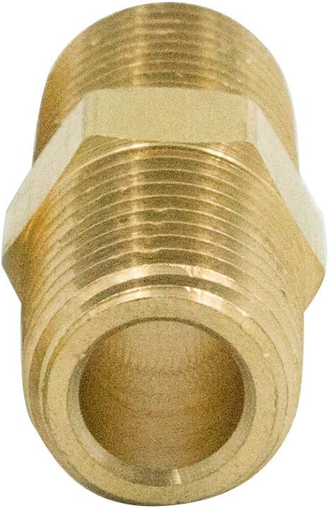 MeiChi 64pcs Brass Pipe Fitting Assortment Kits Hex Head Plug + Reducing NPT Adapter + Reducer Bushing + Hex Nipple + Hex Coupling for 1200 PSI