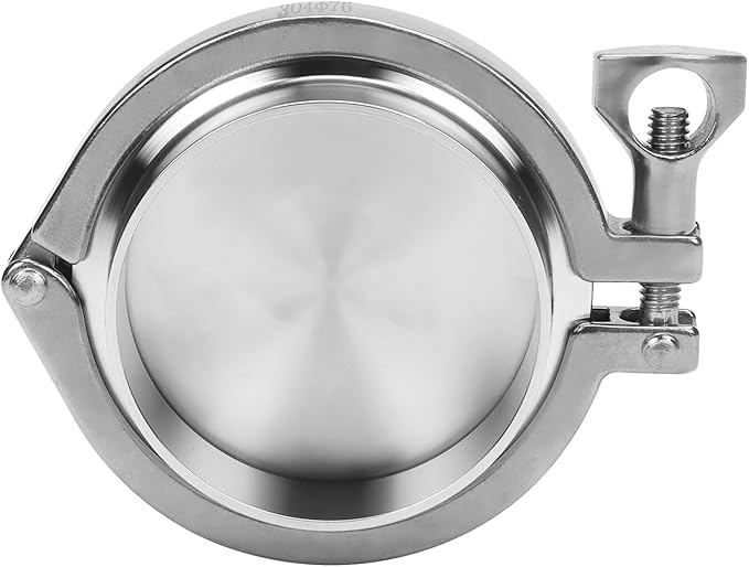 DERNORD 3" Sanitary Pipe Fittings Set, Stainless Steel End Cap + Weld Ferrule + Tri Clamp + FKM Gasket