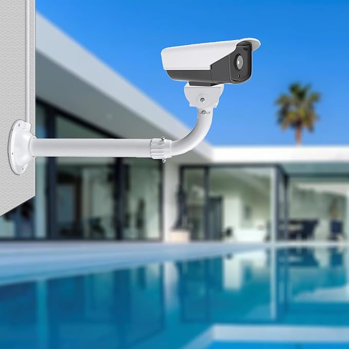 WiTi Solid J-Pole Bracket Extendable Mounting Holder for Security Surveillance Cameras,40CM-60CM Adjustable Wall and Ceiling Mount Bracket for CCTV IP Camera,Metal Pole Mount with Powder Spray Coating