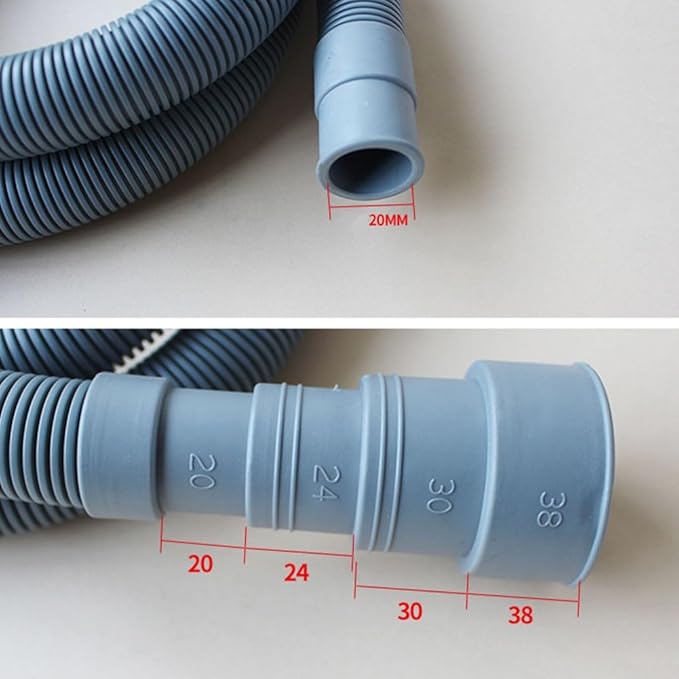Drain Hose Extension Kit, Includes Drain Hose, Clamps And Adapter For All Washing Machines, Dishwashers And Dehumidifier High-Quality, Gray, 1-Piece(27.56 IN)