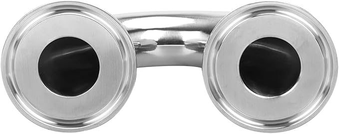 DERNORD 1" Tube OD Elbow 180 Degree Sanitary Pipe Fitting SS304 Tri Clamp 1.5 Inch