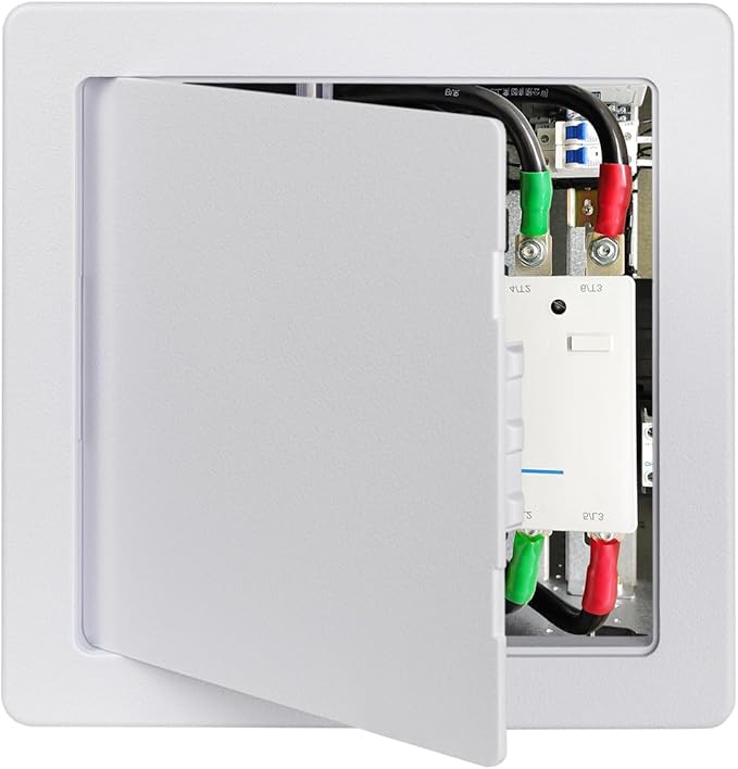 Donext Access Plumbing Panel for Drywall Ceiling, 8x8 in Plastic Access Door, Wall Hole Cover Plate for Plumbing & Electrical & Wiring, White