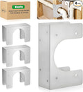 4 Pcs Stud Shoes for 2X Studs, 16-Gauge Galvanized, 5" Height, 1.5" Width, Fits Up to 2 3/8" OD Pipes - Thicker, Higher, IBC/IRC Code Compliant, Extra Durable