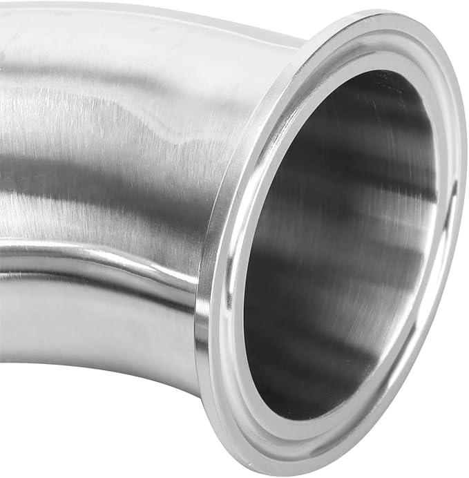 DERNORD 2" Tube OD Elbow 180 Degree Sanitary Pipe Fitting SS304 Tri Clamp 2 Inch