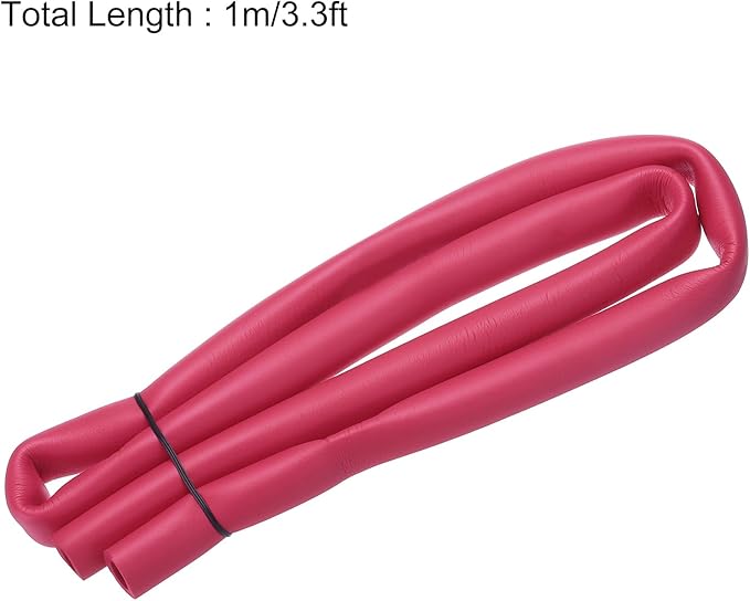 uxcell Foam Tubing for Handle Grip Support, Pipe Insulation, 12mm(1/2") ID 20mm OD 1m Length Red