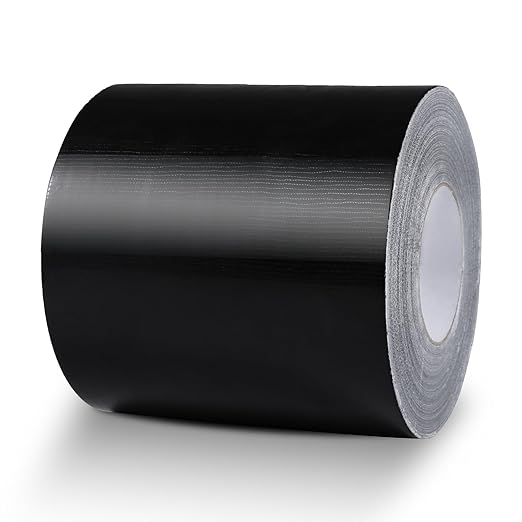 Heavy Duty Black Duct Tape, 10 Mil Extra Thick, 6 in x 60 Yds (180 ft), Waterproof, Strong Adhesive, No Residue, Multi-Purpose Home Repairs, Tearable for Indoor and Outdoor Use