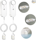 Daytech 3in1 Water Alarm for Basements with 6.5ft Detection Cable Water Sensor for Bathroom Water Leak Detectors for Home RV Kitchen Sump Pump Alarm for Water Heater Washing Machine Sink (2 Pack)