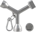 Meter Curb Box Key Wrench for Meter Pit Cover with Pentagon Nut Water Meter Valve Shut Off Tool Meter Box Covers Key Meter Pit Lids Key for Standard and Large Pentagon Bolts