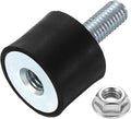 uxcell M8 Rubber Mounts, 1Pcs 25x20mm(DxH) Rubber Cylindrical Anti Vibration Isolator Shock Absorber with Lock Nut for Car Bobbin Generator Air Compressors