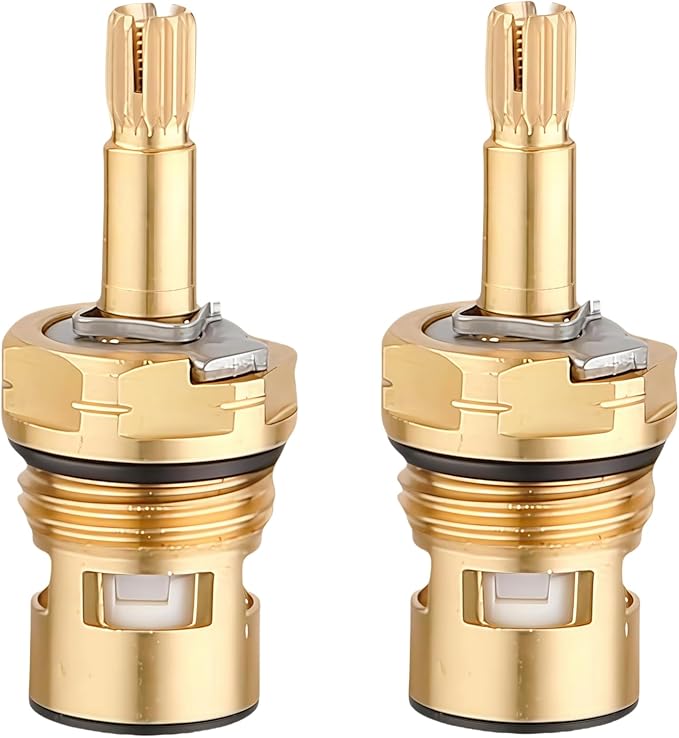 2 Pack Replacement Cartridge for American Standard 994053-0070a & 994053-0070a/H – Compatible with Bathroom, Kitchen, Bathtub Faucets – Hot/Cold Water Brass Stem (Model 4Z-24H)