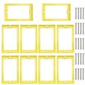 Single Gang Outlet Box Extender for Electrical Outlet Box & Electrical Outlet Switches, Includes Installation Screws,Electrical Box Extender for House Decoration, Yellow,10pack