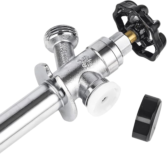 EFIELD 12-inch Anti-Siphon Frost Free Sillcock 1/2" MIP X 3/4" Hose Bibb, Chrome Plated, 12 Inch Length (12-inch),(SILLCOCK022)