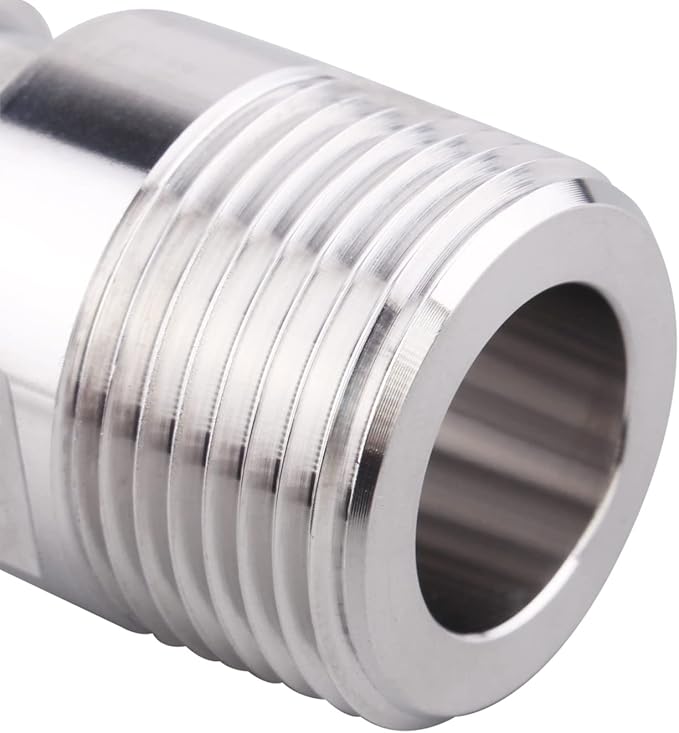 DERNORD 1/2" Tri clamp Adapter to 3/4 inch MNPT Thread Ferrule Sanitary Pipe Fitting