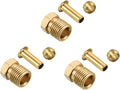 PATIKIL 4mm ID 6mm OD Tube Brass Compression Assortment Kit 1 Set, Sleeve Ferrule & Insert & Nut