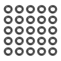 HARFINGTON 50pcs Nitrile Rubber O-Rings 4.5mm OD 2.5mm ID 1mm Width Metric Buna-N NBR Sealing Gasket Plumbing Sealing Repair O Rings for Car Auto Vehicle Repair Faucet Air Gas