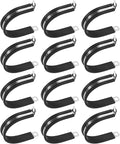12-Pack Cable Clamps, 1-31/32 Inch/ 50 mm 304 Stainless Steel Rubber Cushioned Insulated Cable Clamp R Shape Metal Holder for Tube/Wire/Pipe/Loop Installation