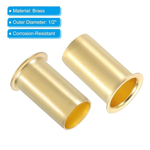 PATIKIL 1/2" Brass Compression Fittings, 100Pcs Compression Insert Tube Fitting for Connecting Air, Fuel, Water, Oil and Inert Gases Lines