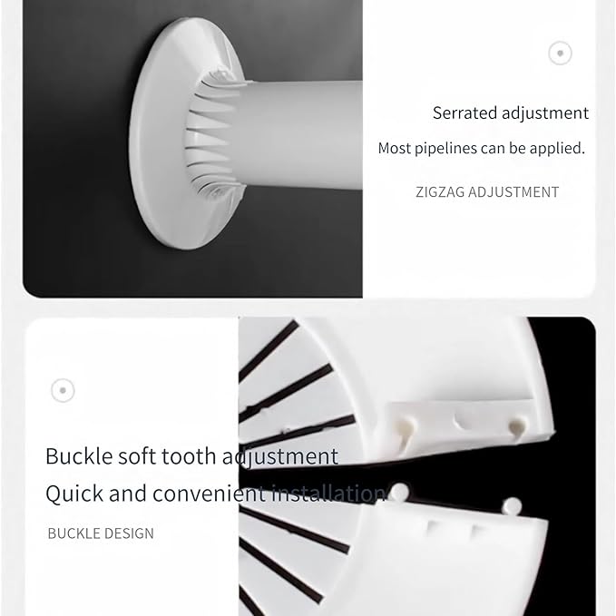 2pcs Escutcheon Plate Faucet Escutcheons Easy Installation PP Wall Flange Round Wide Compatibility: Fits Pipes (0.31”–1.6” Diameter) (2, White)