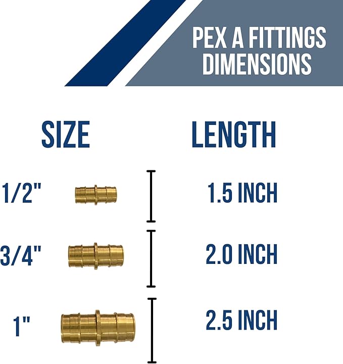 XFITTING 1/2 inch Pex A Expansion Stub Out Elbow 3.5 inch x 8 inch, F1960, Copper, 30-3-6=2X, 2 Pieces