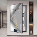 Fuse Box Cover Cabinet, Breaker Box Cover, Decorative Painting of Electricity Meter with Clock, Wall Mounted Hide Electrical Panel Cover Decorative,L,40x60cm