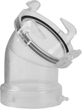 45° Clearview RV Sewer Hose Adapter with 3" Bay Lug - Durable, Leak-Proof Connection