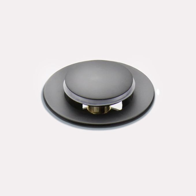 Pop Up Drain Stopper Without Overflow, Bathroom Lavatory Vanity Vessel Sink Drain, Black