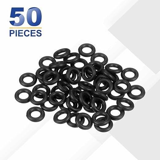 HARFINGTON 50pcs Nitrile Rubber O-Rings 8mm OD 4mm ID 2mm Width Metric Buna-N NBR Sealing Gasket Plumbing Sealing Repair O Rings for Car Auto Vehicle Repair Faucet Air Gas