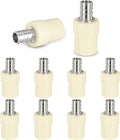 10-Pack HeSun 1/2-Inch CPVC Transition Coupling, 1/2" PEX x 1/2" CPVC Brass Crimp Pex Fittings, ASTM F1807(PEX1807340)