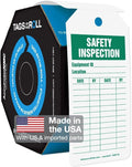 Accuform 100 Inspection and Status Record Tags by-The-Roll, Safety Inspection, US Made OSHA Compliant Tags, Waterproof PF-Cardstock, Resists Tears, 6.25"x3", TAR716