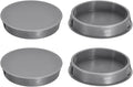 uxcell 4Pcs 50mm(2") Nylon Hole Plugs, Flush Type Panel Round Snap in Fastener Knockout Locking Plugs for Furniture Insert End Caps Panels, Gray