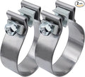 ROADFORMER 3 inch Exhaust Clamp Narrow Band Stainless Steel for Exhaust Pipe, Muffler and Exhaust System Repair (2 Pack)