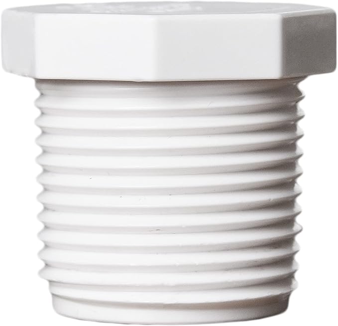 10pcs 0.75Inch PVC Cleanout Plug Male Threaded Drain Cap Coupling Adapter for PVC Pipe Pressure Fitting Schedule 40 NPT Thread Water Pipe closing (3/4", 10)