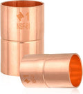 HeSun 150-Pack Copper Fittings, 1-Inch Copper Coupling with Rolled Stop, C x C with Sweat Solder Connection