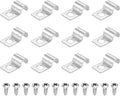 uxcell 12Pcs 6mm(1/4") One Hole Rigid Pipe Strap, 304 Stainless Steel Conduit Clamp Thicken U Bracket Heavy Duty Pipe Clamp with Self-Tapping Screws for Fixing Tube Cable, Silver